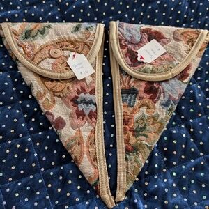 Floral Tapestry Button Pouches